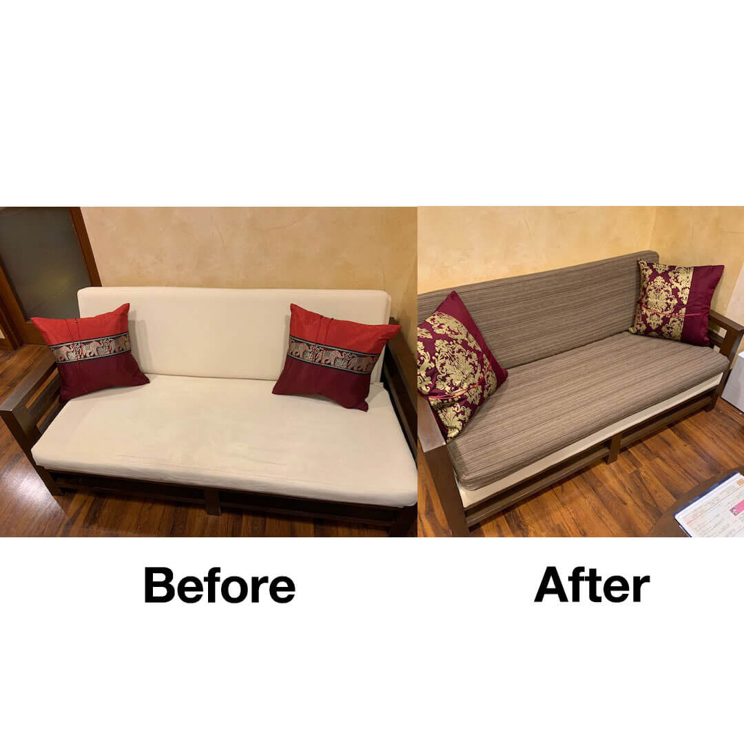 施工事例 ソファー張り替え